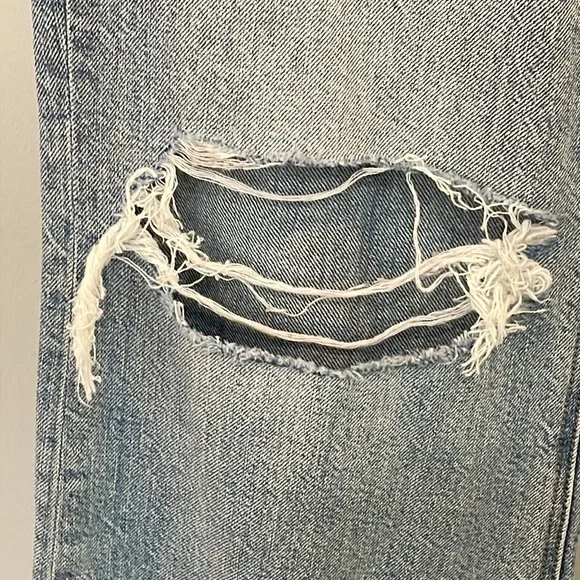 American Eagle ‘90s Bootcut Distressed Jeans 10 Regular Light Wash Denim Vintage - Picture 6 of 16